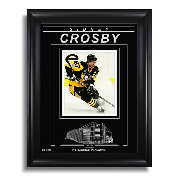 Sidney Crosby Pittsburgh Penguins Engraved Framed Photo - Action Stop