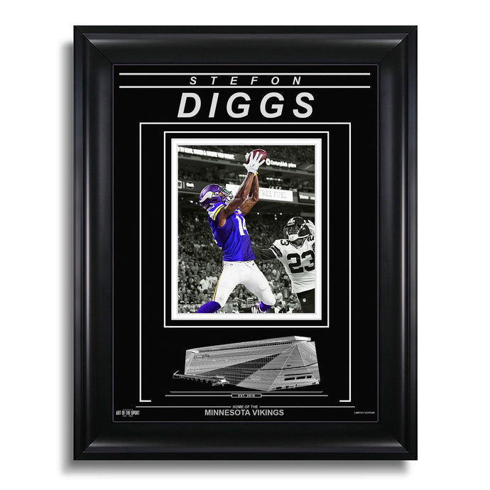 Stefon Diggs Minnesota Vikings Engraved Framed Photo - Action Catch