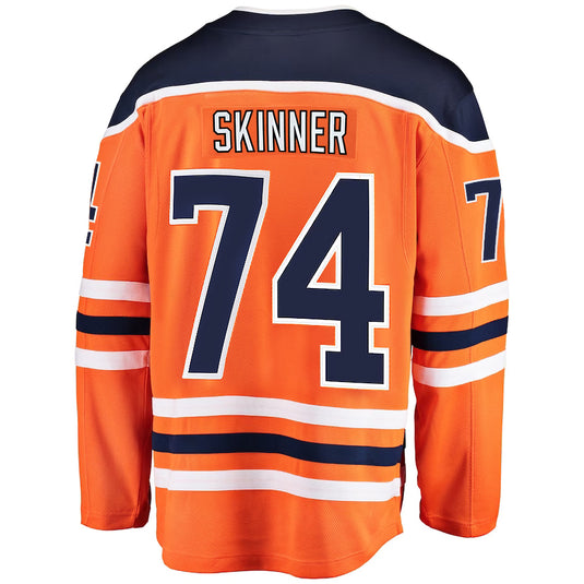 Stuart Skinner Edmonton Oilers NHL Fanatics Breakaway Maillot Domicile