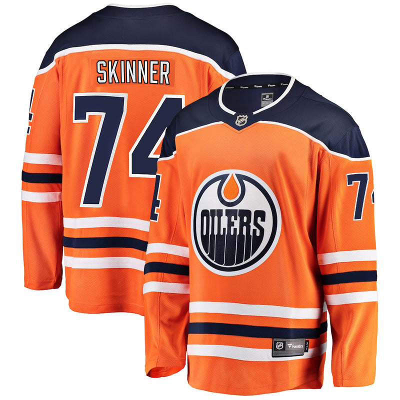 Chargez l&#39;image dans la visionneuse de la galerie, Stuart Skinner Edmonton Oilers NHL Fanatics Breakaway Maillot Domicile
