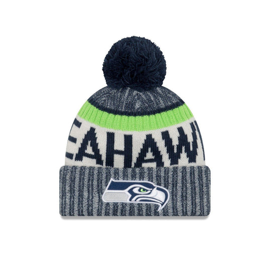 Tuque à pompon en tricot de sport sur le terrain des Seahawks de Seattle