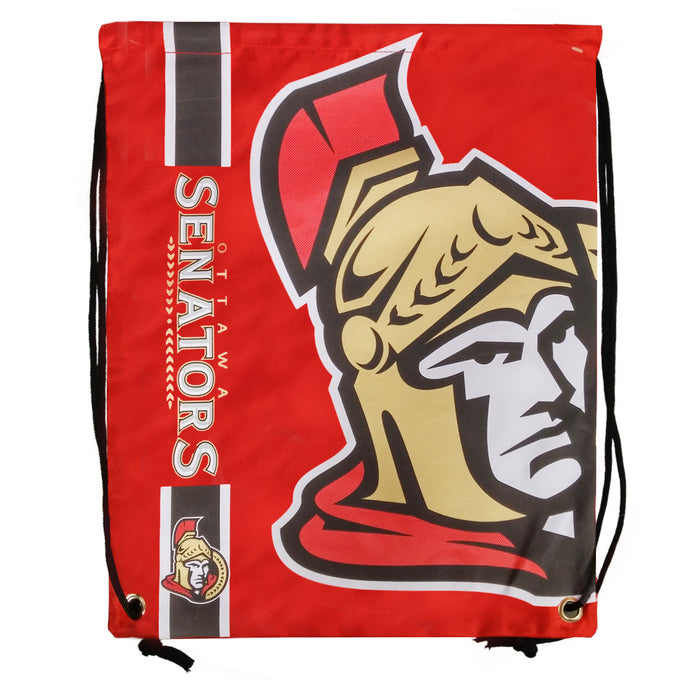 Ottawa Senators NHL Big Logo Drawstring Bag