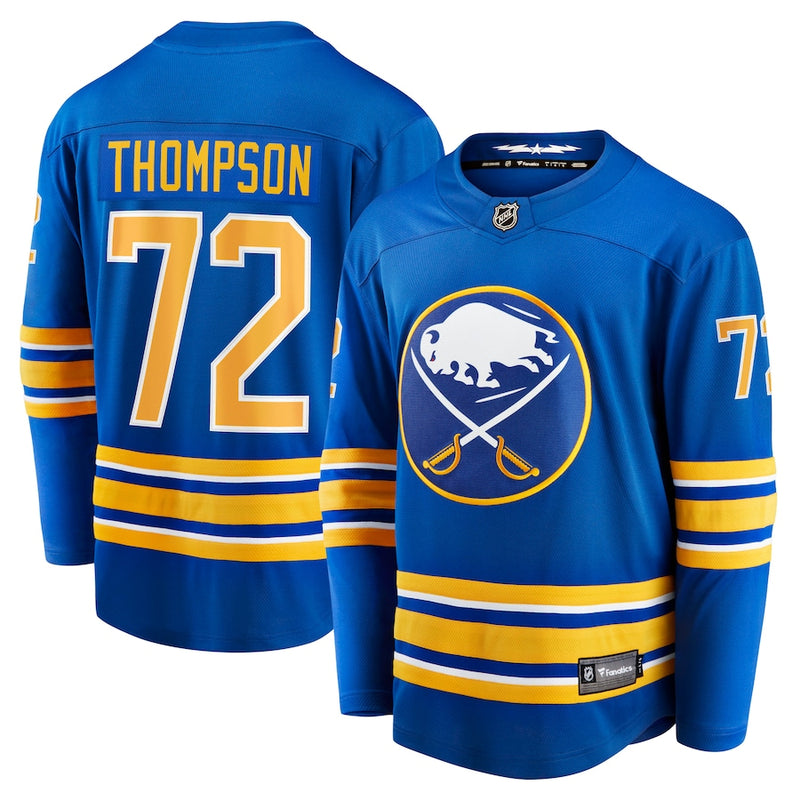 Chargez l&#39;image dans la visionneuse de la galerie, Tage Thompson Buffalo Sabres NHL Fanatics Breakaway Maillot Domicile
