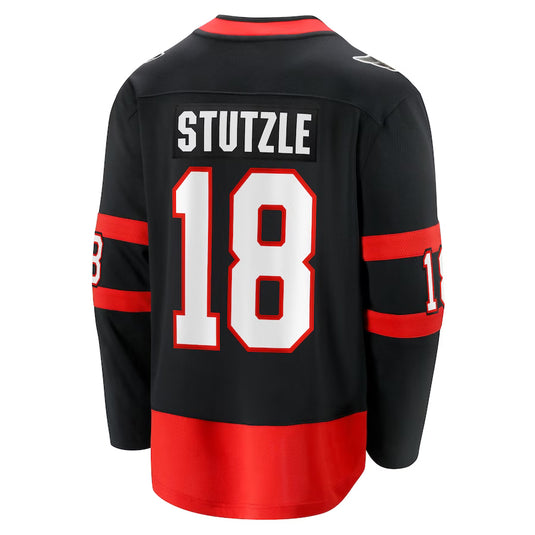 Tim Stutzle Sénateurs d'Ottawa NHL Fanatics Breakaway Noir Maillot Domicile