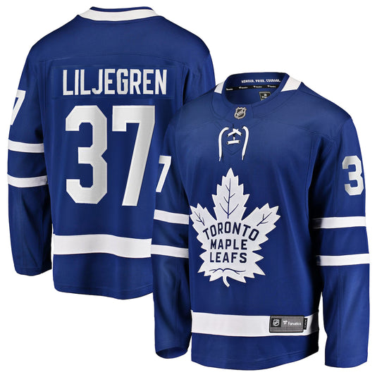 Maillot Domicile Breakaway des Fanatics de la LNH des Maple Leafs de Toronto de Timothy Liljegren