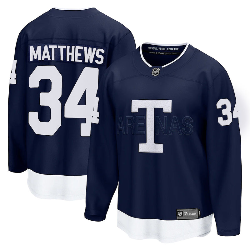Chargez l&#39;image dans la visionneuse de la galerie, Auston Matthews Toronto Maple Leafs NHL Fanatics Breakaway 2022 Heritage Classic Maillot
