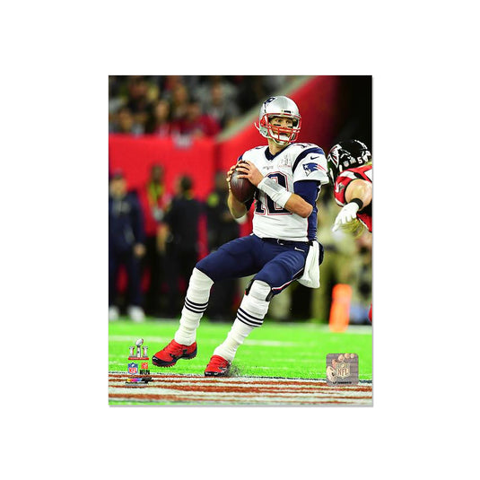 Tom Brady New England Patriots Engraved Framed Photo - Action Super Bowl LI Throw