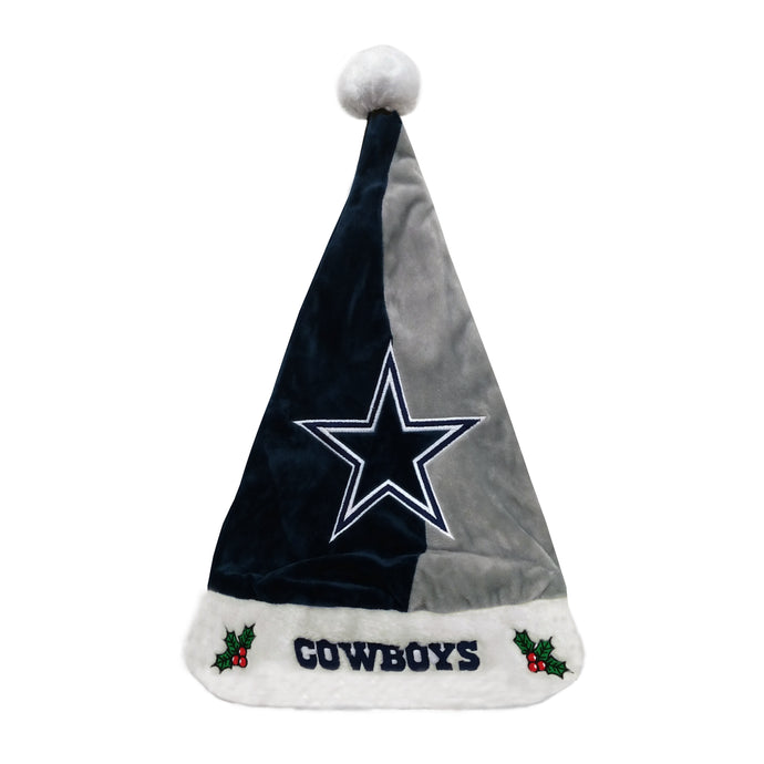 Chapeau de Père Noël à blocs de couleurs des Cowboys de Dallas