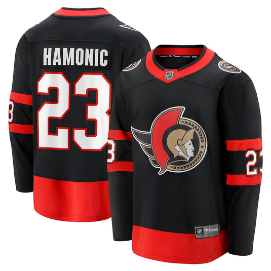 Travis Hamonic Sénateurs d'Ottawa NHL Fanatics Breakaway Noir Maillot Domicile