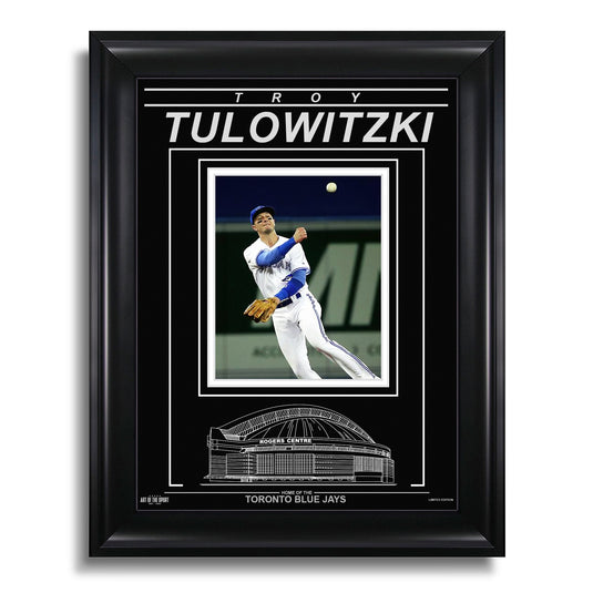 Photo encadrée gravée Troy Tulowitzki des Blue Jays de Toronto - Jeté d'action