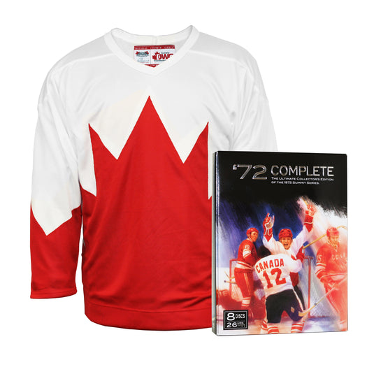 Team Canada 1972 Jersey & '72 Complete 8-Disc DVD Set Combo