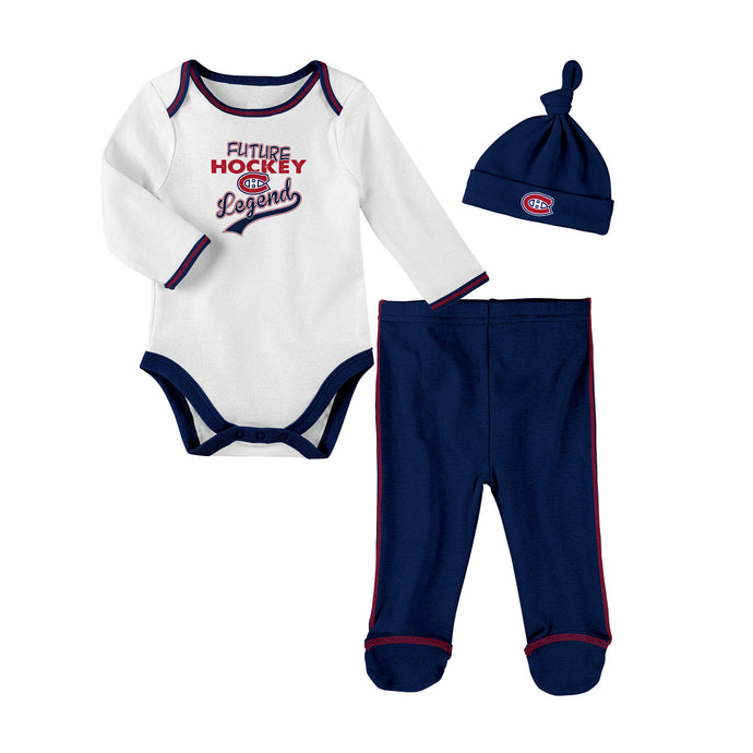 Ensemble pantalon et chapeau NHL Future Legend Creeper des Canadiens de Montréal pour bébé