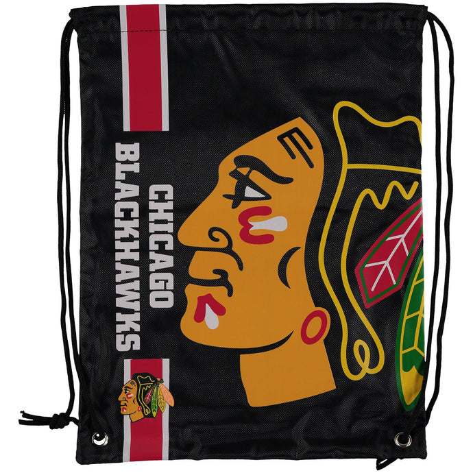 Sac à cordon avec grand logo des Blackhawks de Chicago