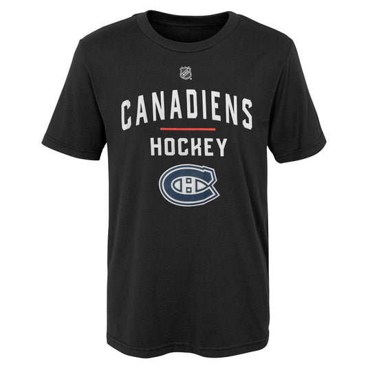 T-shirt ultra à manches courtes pour jeunes Canadiens de Montréal NHL avec but sans aide