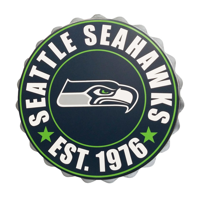 Seattle Seahawks NFL Bottle Cap Wall Logo