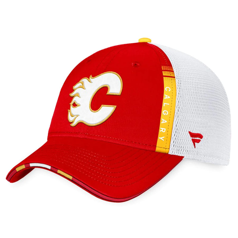 Chargez l&#39;image dans la visionneuse de la galerie, Casquette Pro Flex authentique du repêchage de la LNH 2022 des Flames de Calgary
