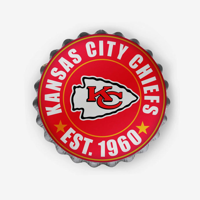 Kansas City Chiefs NFL Bottle Cap Wall Logo