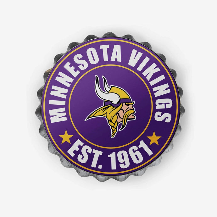 Logo mural du bouchon de bouteille NFL des Vikings du Minnesota