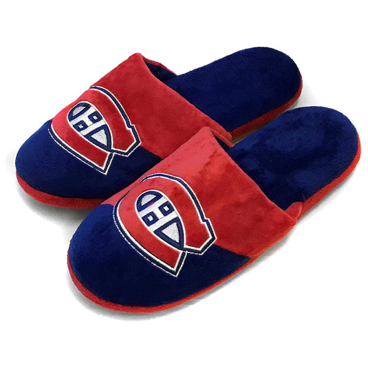 Pantoufles à gros logo de la LNH des Canadiens de Montréal