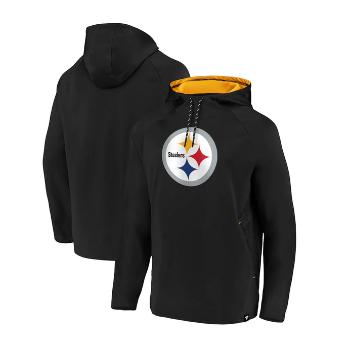 Sweat à capuche avec logo emblématique du défenseur en relief NFL Fanatics des Pittsburgh Steelers