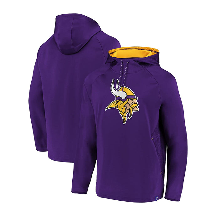 Sweat à capuche avec logo emblématique du défenseur en relief NFL Fanatics des Minnesota Vikings