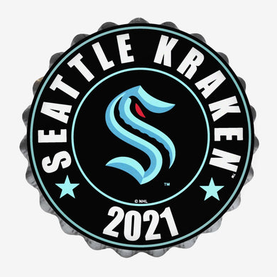 Logo mural de bouchon de bouteille de la LNH du Seattle Kraken