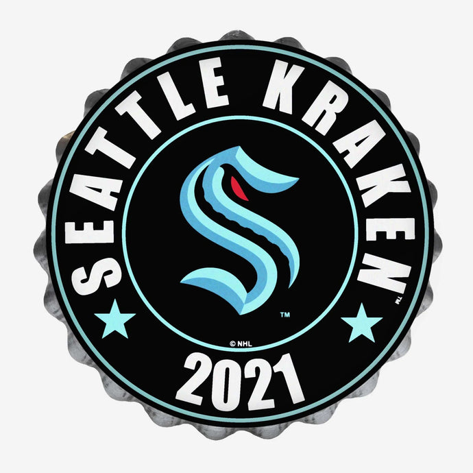 Seattle Kraken NHL Bottle Cap Wall Logo