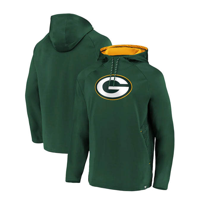 Green Bay Packers NFL Fanatics Iconic Embossed Defender Logo Hoodie