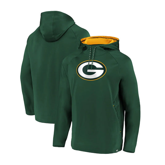 Green Bay Packers NFL Fanatics Sweat à capuche avec logo emblématique du défenseur en relief