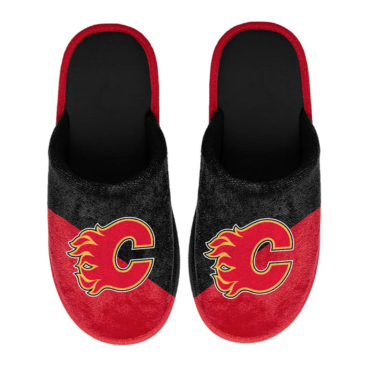 Pantoufles à gros logo de la LNH des Flames de Calgary