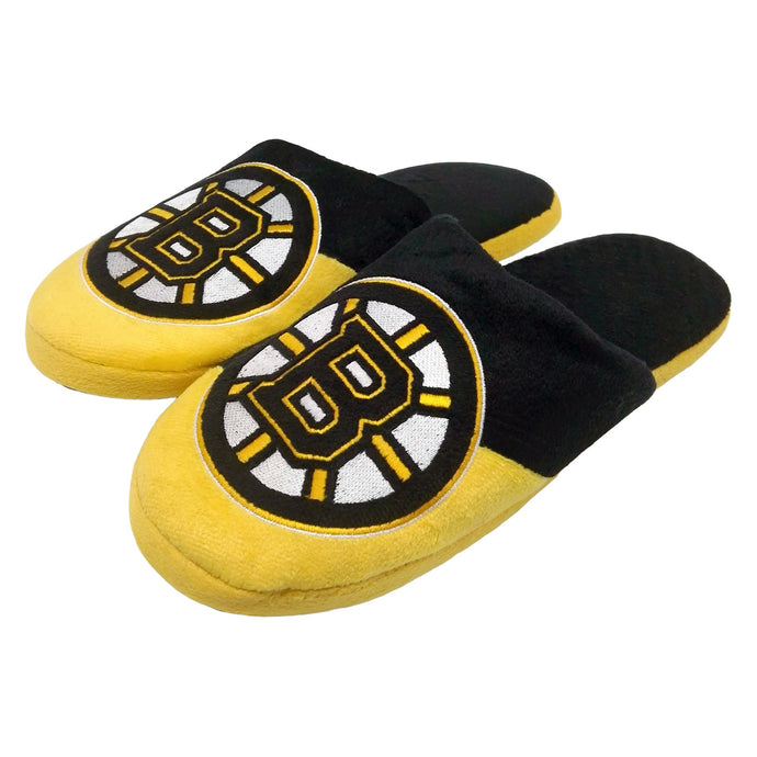 Pantoufles à gros logo de la LNH des Bruins de Boston