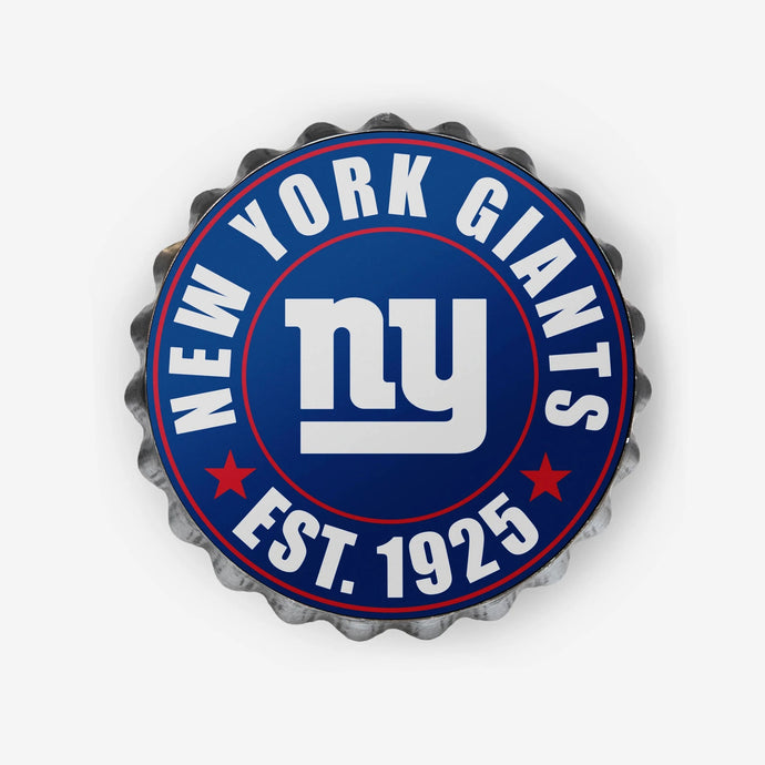 New York Giants Bottle Cap Wall Logo