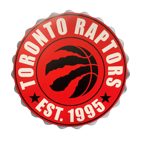 Toronto Raptors NBA Bottle Cap Wall Logo