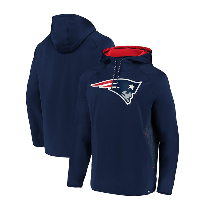 New England Patriots NFL Fanatics Iconic Embossed Defender Logo Hoodie