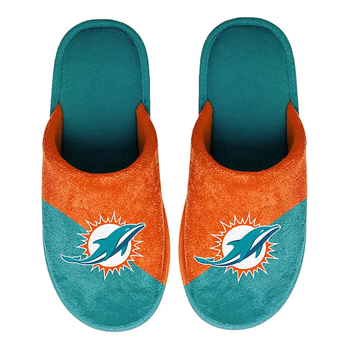 Pantoufles à gros logo NFL des Dolphins de Miami