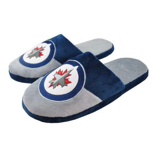 Pantoufles à gros logo de la LNH des Jets de Winnipeg