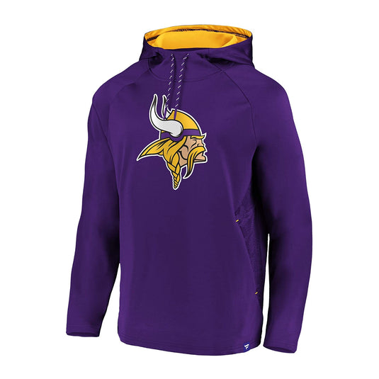 Sweat à capuche avec logo emblématique du défenseur en relief NFL Fanatics des Minnesota Vikings