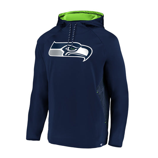 Sweat à capuche avec logo emblématique du défenseur en relief NFL Fanatics des Seattle Seahawks