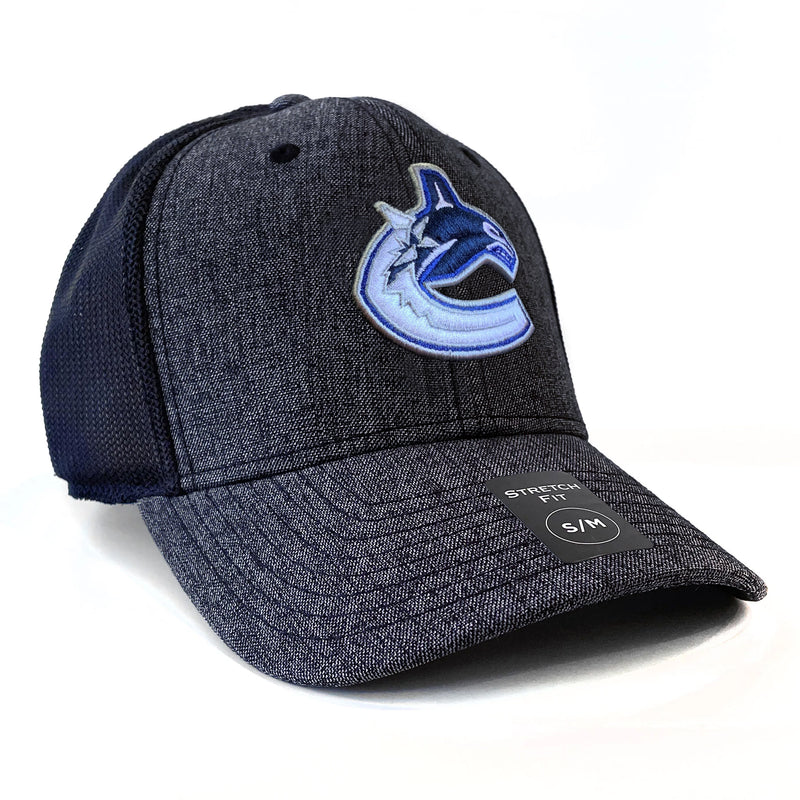 Chargez l&#39;image dans la visionneuse de la galerie, Casquette ton sur ton Poly Flex chinée NHL des Canucks de Vancouver
