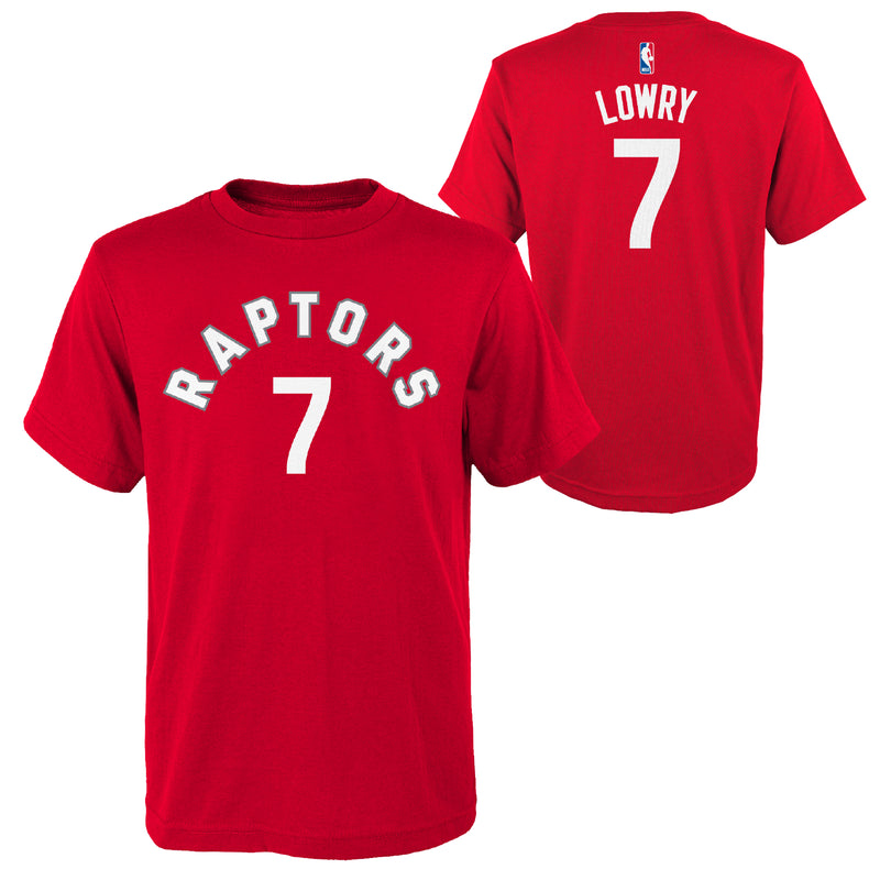 Load image into Gallery viewer, Youth Kyle Lowry Toronto Raptors NBA Flat Replica Name &amp; Number Tee
