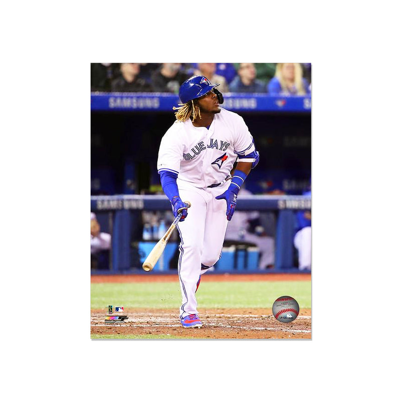 Load image into Gallery viewer, Vladimir Guerrero Jr. Toronto Blue Jays Engraved Framed Photo - Action

