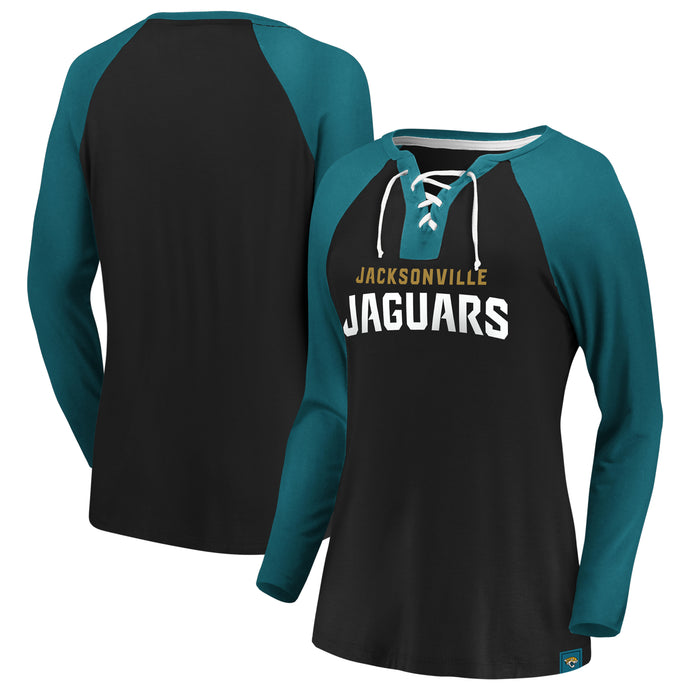 Ladies' Jacksonville Jaguars NFL Fanatics Break Out Play Lace-Up Long Sleeve