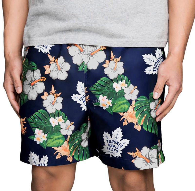 Load image into Gallery viewer, Toronto Maple Leafs NHL Floral Slim Fit Swim Trunks
