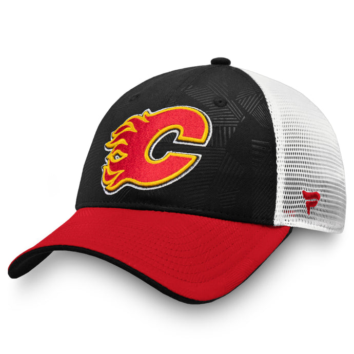 Casquette réglable de camionneur emblématique des Flames de Calgary de la LNH révise