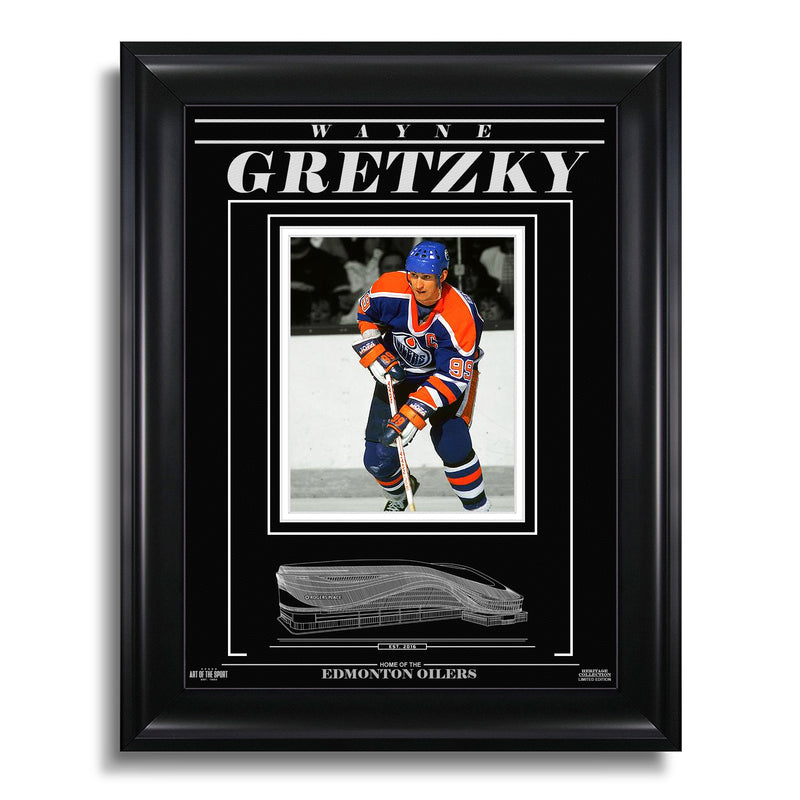 Load image into Gallery viewer, Wayne Gretzky Edmonton Oilers Engraved Framed Photo - Action
