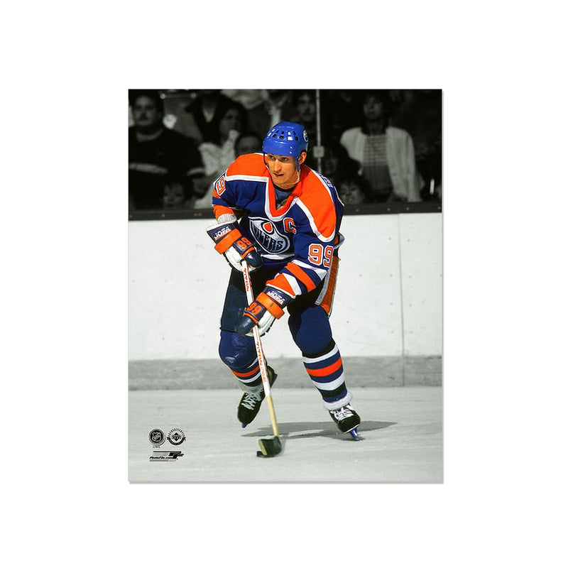 Chargez l&#39;image dans la visionneuse de la galerie, Wayne Gretzky Edmonton Oilers Photo encadrée gravée – Action
