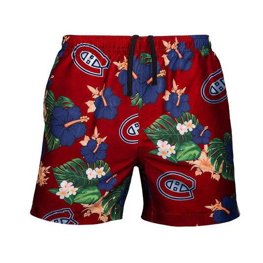Maillot de bain ajusté à fleurs NHL des Canadiens de Montréal