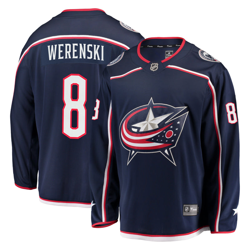Load image into Gallery viewer, Zach Werenski Columbus Blue Jackets NHL Fanatics Breakaway Home Jersey
