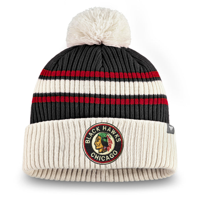 Tuque en tricot à revers True Classic des Blackhawks de Chicago de la LNH