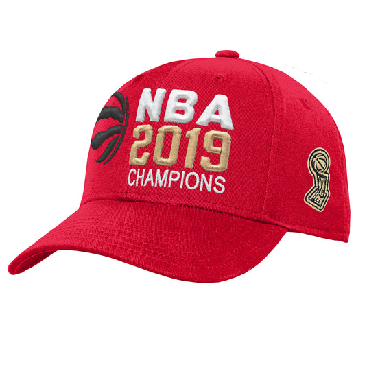 Casquette ajustable rouge NBA 2019 Champions des Raptors de Toronto pour jeunes